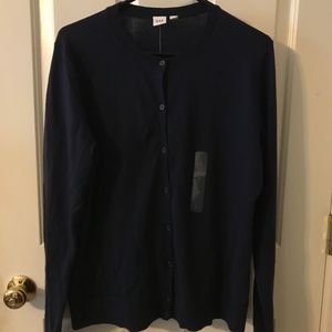Gap Navy Blue Button Down Sweater